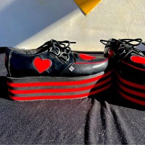 Creeper platforms with heart cutouts. Never worn